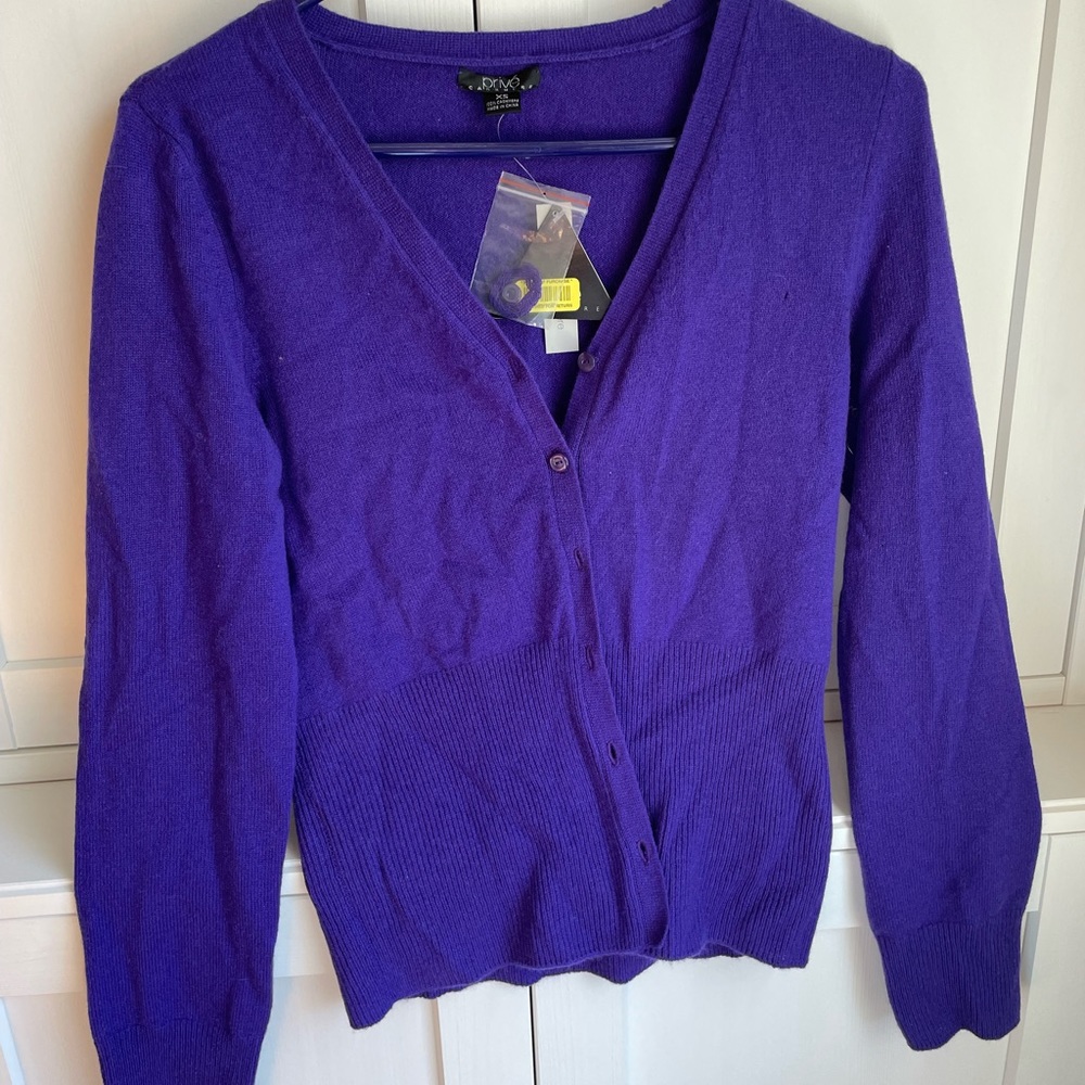 Purple cashmere cardigan